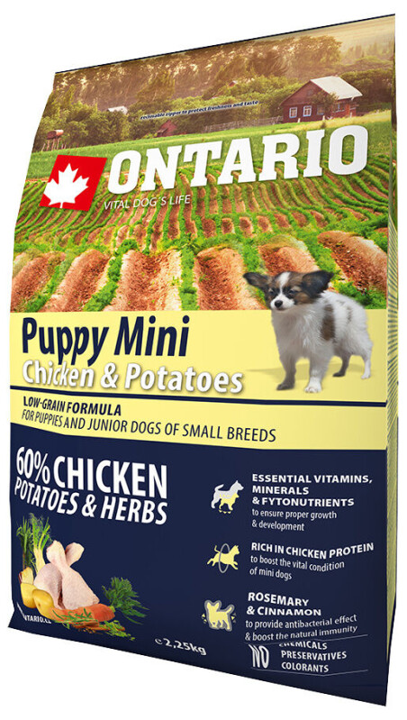 Ontario Puppy Mini Chicken & Potatoes 2,25 kg